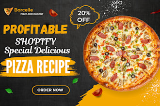 design pizza shopify store pizza website restaurant  bakery burger website store