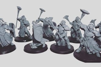 sculpt 3d miniatures warhammer dnd 3d stl figurine toy model paint 3d printing