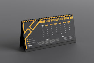 design amazing printable 2025 desk calendar, yearly planner or journal