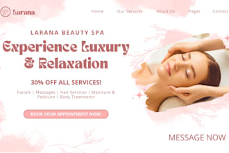 design medical spa website wellness website  spa website