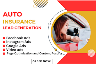 auto insurance marketing leads car and motor insurance agency leads facebook ads