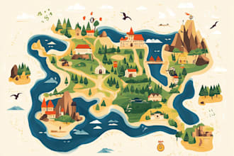design a map or a site plan vector illustration