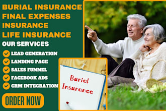 generate final expense insurance leads burial funeral insurance landing page