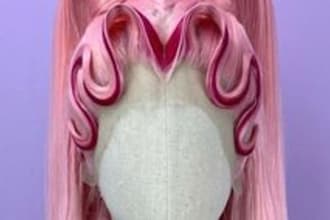 create beauty hair wigs hair extensions and salon logo