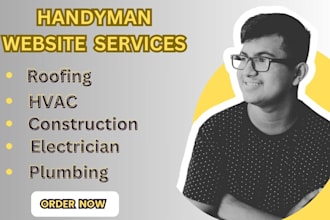do roofing, plumbing, hvac, handyman, construction website
