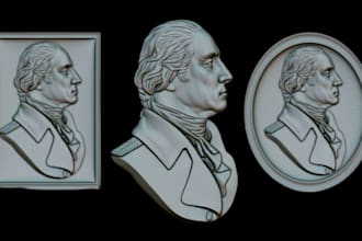 do 3d bas relief wood cnc zbrush 3d coin model medallion bas relief 3d printing