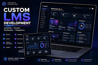 develop a custom lms, elearning platform, or online course app