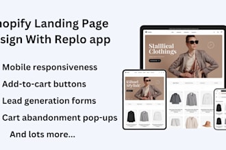 design shopify landing page with replo, using the replo app to help drive sales