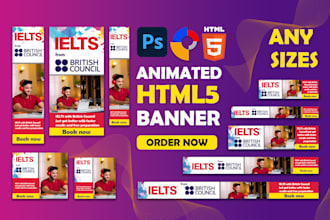 design animated HTML5 banner ads for google display