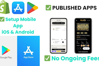 convert shopify store to mobile app for apple ios and android