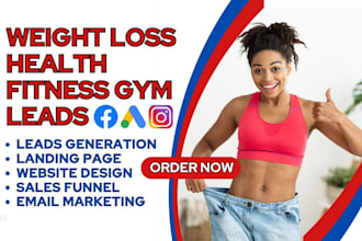 weight loss, weight loss leads, landing page, health and fitness, fitness leads
