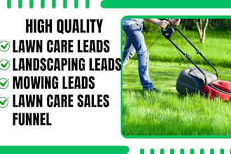 generate quality lawn care leads landscaping leads mowing lead lawn care website