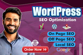do wordpress SEO with yoast on page optimization off page google ranking  gmb