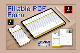 create fillable PDF forms and design invoice templates