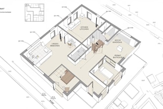 draw complete city permit architectural floor plan and design house plan