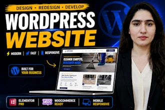 design a wordpress website, elementor landing page, woocommerce, SEO specialist