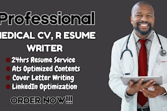 write, edit healthcare, pharmacy, medical, biotech, nurse, resume, cv, linkedin
