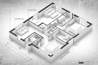 draft 2d architectural floor plan drawing in autocad and elevation draftsman