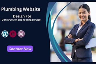 design roofing plumbing hvac construction responsive website