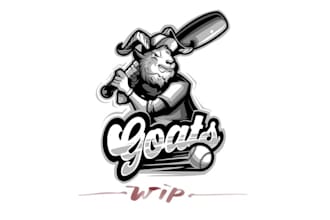 design unique goats baseball logo
