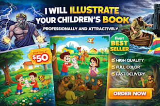 illustrator book designs and character