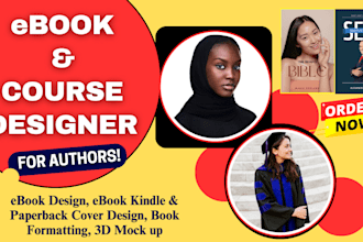 do ebook and ebook cover design, brochure, ebook writing, online course content