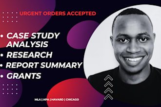do professional case study analysis and research summary