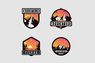 design modern travel, hotel and adventure outdoor logo