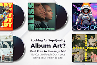 design a unique album cover art, music artwork