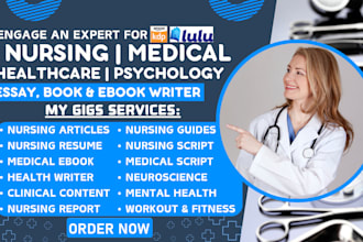 ghostwrite medical, nursing, health and fitness ebook