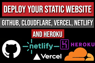 deploy your static website through github, cloudflare and netlify
