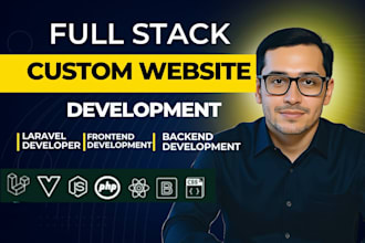 website development as full stack web developer PHP laravel HTML CSS vuejs