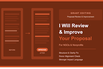 review and improve your existing grant proposal