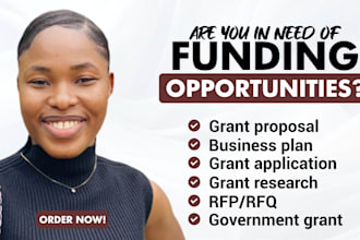 write grant proposal, application, research, business plan
