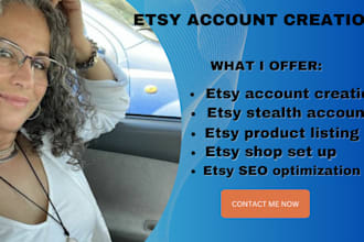 create a verified etsy seller account, esty shop set up, etsy listing esty SEO