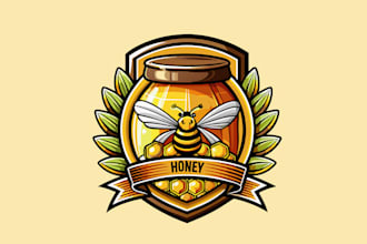 make aesthetics bee honey logo for your business