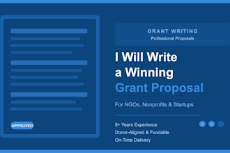 write a professional grant proposal for ngos and nonprofits