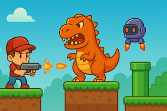 develop platformer game for android and ios web