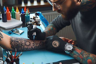 draw a realistic tattoo design