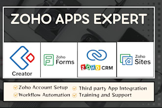 design zoho site, create zoho forms, zoho creator, zoho training, data migration