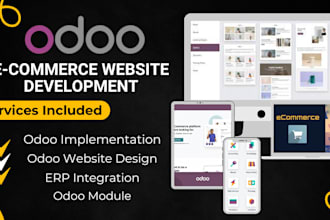 design a professional odoo website, ecommerce store, and custom odoo them