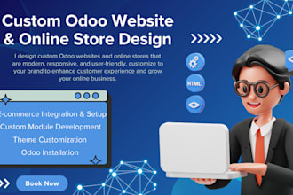 create odoo website and ecommerce store with custom theme