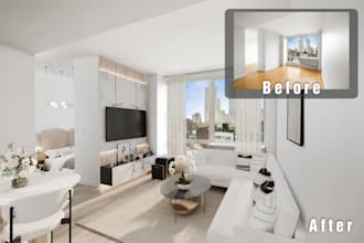 do highly realistic virtual staging and renovation of your property images