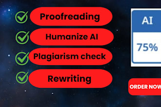humanize, proofread, and rewrite ai generated content