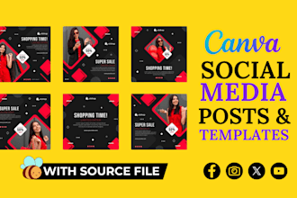 design canva templates and social media posts