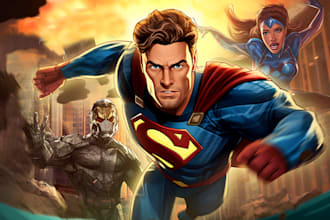 draw marvel superhero character comic book style
