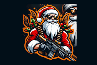 make an amazing santa esports mascot logo in just two days