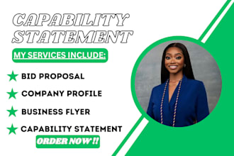 design federal government capability statement branding and business flyer
