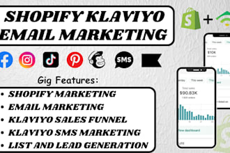 setup klaviyo email marketing flows, klaviyo sales funnel for shopify marketing