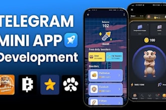 develop telegram mini app telegram mini game mini  app mini game crypto mini app